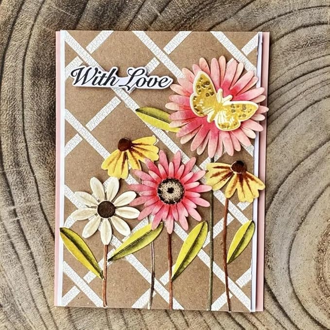 Lapoo Flowers Metal Cutting Die for Scrapbooking - Durable, Cut Stencils for DIY Scrapbook Photo Album Decorative Paper Card, Card Making Supplies, Embossing (Flowers in Clusters 4.8 x 4.5 in)