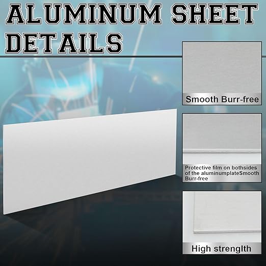 1 Pack 5052 Aluminum Sheet Metal 48" x 96" Aluminum Plate 1/25 (0.04''/1mm) Inch Thickness Rectangle Metal Panels for Industry Crafting Handcraft DIY Projects