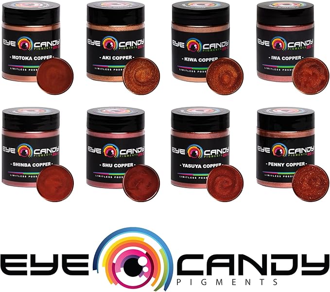 Eye Candy Pigments Premium Copper Mica Powder - Yasuya Copper (25gr) - for Epoxy, Resin, Soap, Paint, Woodworking, Acrylic Pouring, Bath Bombs, Fishing Lures - DIY Arts and Crafts Additive