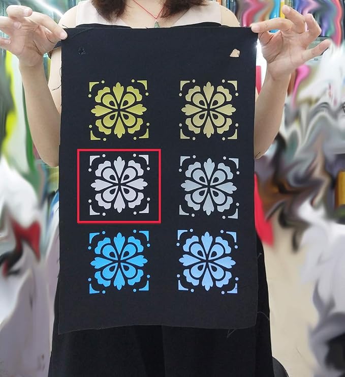 Guangyintong Heat Transfer Vinyl HTV Rolls, 12" x 8ft Iron on Gray Vinyl for T-Shirts, Glossy Surface, Easy to Cut & Weed, All Cutter Machines