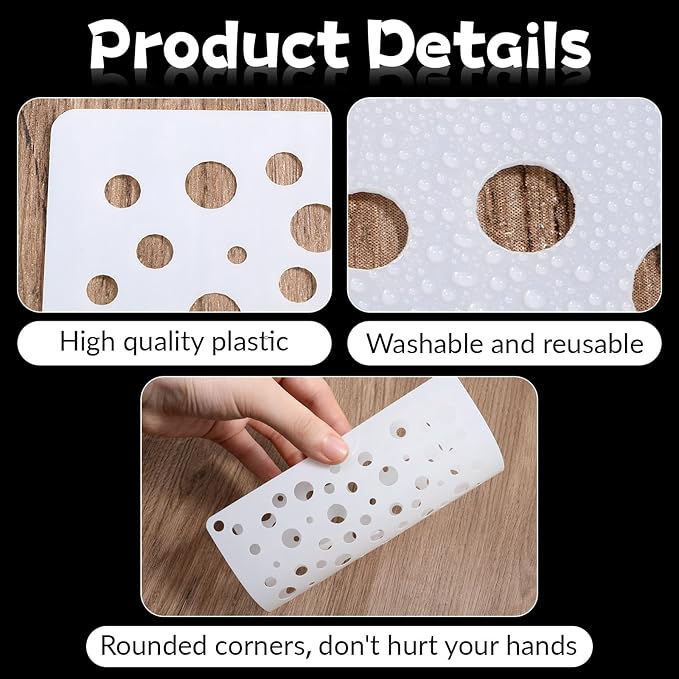 16 Pcs Circle Stencils for Drawing,Polka Dot Stencils Round Geometric Stencil for Painting Mixed Media Assorted Size Circle Stencil for Painting On DIY Card Wood Furniture Pillow Wall Scrapbook