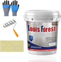 Louis Forest Epoxy Floor Paint, High-Gloss Marble Effect Coating, Epoxy Colored Sand Floor Paint, Wear-Resistant and Non-Slip for Indoor Outdoor (0.5KG-Millet yellow)