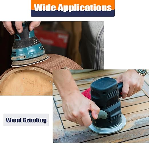 Sanding Discs Variety Grit Sandpaper: Hook Loop Disc 5-Inch 8-Holes 60 80 120 180 240 320 400 600 Grits(Each of 10) 80PCS