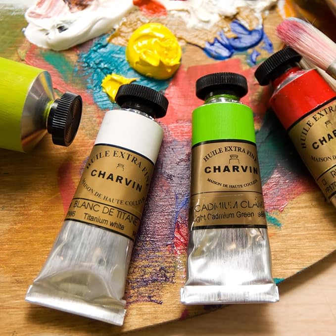 Charvin Extra Fine Professional Acrylic Paint - Salutation Set of 8-60ml Tubes, Triple-Milled, Lightfast Pigments, Open Stock Artist Acrylic Paints in Nature-Inspired Hues