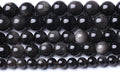 45pcs 8mm AAA Natural Obsidian Stone Beads Gemstone Round Loose Beads for Jewelry Making DIY Bracelet (Sliver Color Obsidian Stone, 8mm)