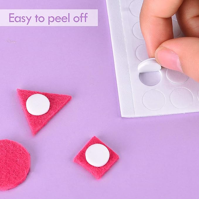 Outus 2400 Pieces Foam Dots Dual-Adhesive 3D Foam Tapes Pop Dots Adhesive Mount for Craft DIY Art or Office Supplies, 12 Sheets, Round (0.4 Inch)