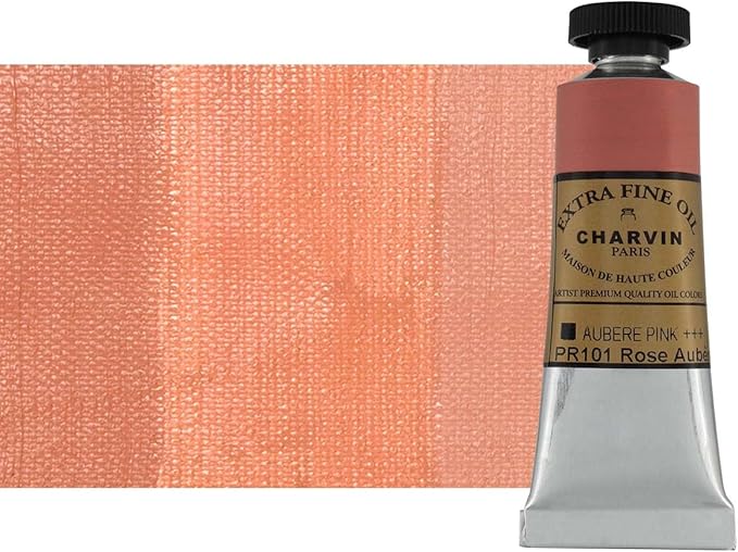 Charvin Extra Fine Oil Paint, Aubere Pink 20 ml - Triple-Milled, Rich Texture, Poppy Oil-Based, Light-Fast, Handmade, Archival Quality