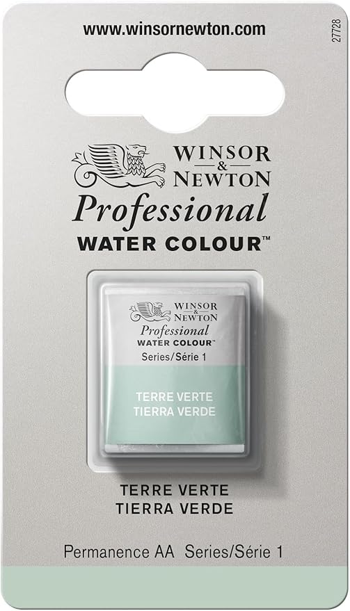 Winsor & Newton Professional Water Colour Paint, Half Pan, Terre Verte