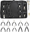 10 Pack Jewelry Pliers Set, Mini Pliers Set, Jewelry Making Include Flat, Jewelry Tools, Needle, Round, Bending Linesman, Applicable to Handicrafts, Earring Making, Repairing