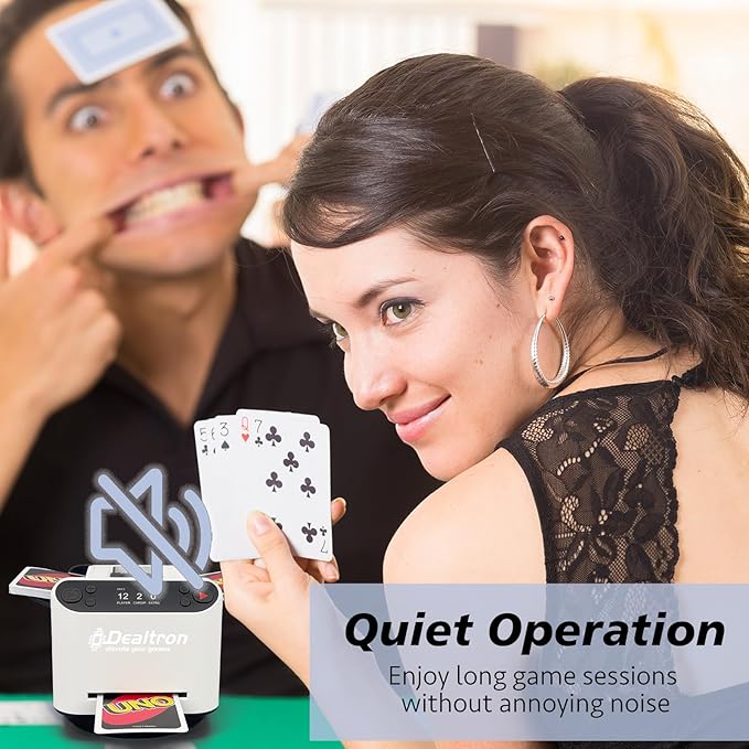 All-in-One Automatic Card Shuffler and Dealer,with 8 Remotes,Programmable Dealer,Card Shuffler 2 Deck,360° Rotation,Ultra Quiet,Rechargeable,up to 12 Players,for All Card Games (White&Black)
