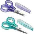 PAFASON Sharpest & Precise Stainless Steel Curved Straight Thread Yarn Fabric Cutting Scissor with Safety Cap & TSA Complied Ideal for Embroidery Quilting Sewing Knitting Crafting Cross Stitch Crochet