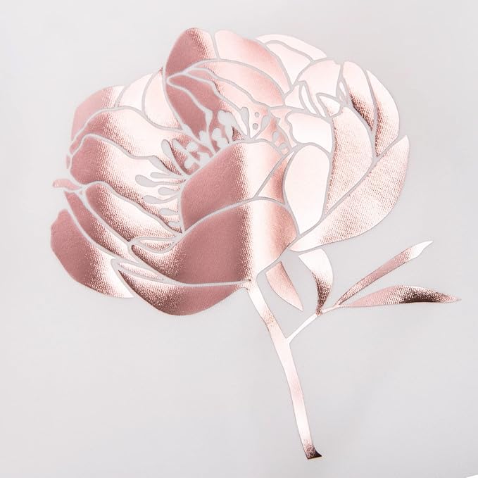 VINYL FROG Metallic Foil HTV Vinyl Roll 12" x5ft Rose Gold Chrome Iron on Vinyl Easy to Cut & Weed Heat Transfer Vinyl DIY Heat Press Design for T-Shirts