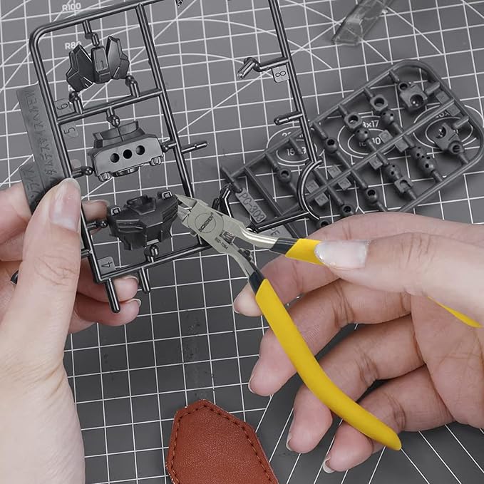 BOOSDEN Model Nippers 9pcs Set, Single Blade Nipper Model Tool Kit, Hobby Clippers for Gundam Gunpla, Thin & Sharp Model Snips, Sprue Cutters for Plastic Models Repairing Building and Fixing