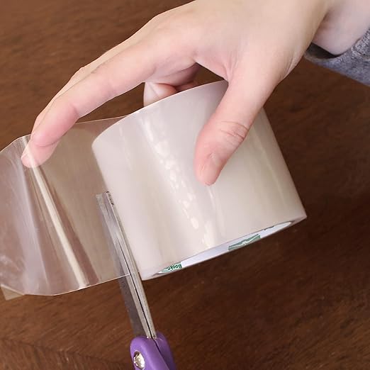 BookGuard 3 Inch Stretchable Clear Book Repair Tape, Clear Poly Tape, 15 Yards per Roll - Case of 5