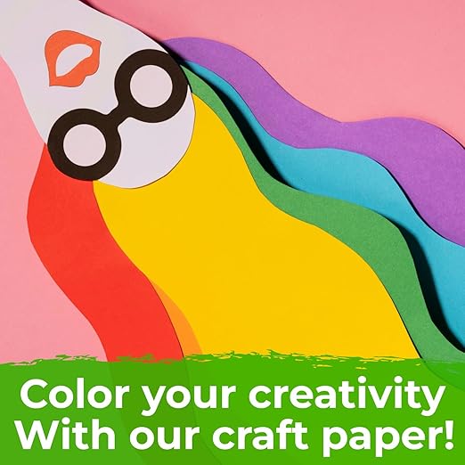 18" x 1200" (100 ft) Pack of 10 Rolls USA-Made Multi-Color Kraft Paper Rolls, 45 lbs/66 GSM – Colored Kraft Paper for Packing, Crafts, DIY Projects, Gift Wrapping – Non-Toxic, Safe for Kids