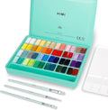HIMI Gouache Paint Set, 48 Colors x 0.4oz, Twin Cup Jelly Design, bouns 3 Brushes & a Palette, Non-Toxic, Opaque Guache Paint for Canvas and Watercolor Paper - Perfect for Beginners, Students, Artists