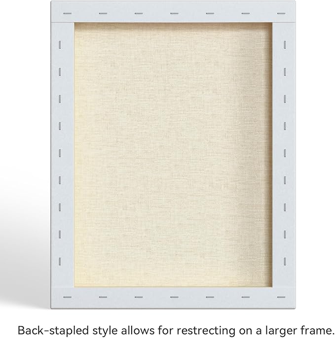 PHOENIX 16x20 Inch 4 Pack Artist Canvas - Large Stretched Canvases for Painting - 3/4 Inch Profile, 100% Cotton 11 Oz. Gesso Primed White Blank Professional Canvas Oil & Acrylic Paints
