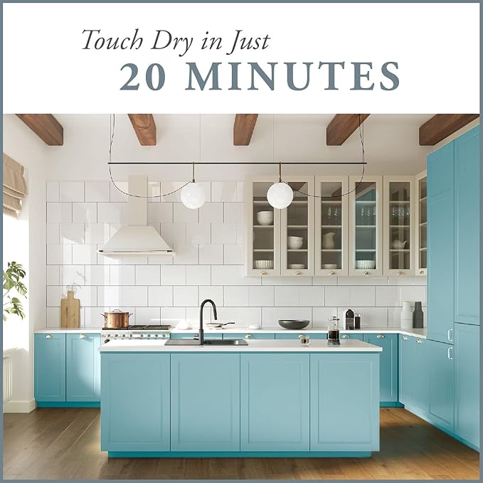 AMY HOWARD AT HOME Chalk-Based One Step Paint for Furniture, Cabinetry, Decor, Finish, and More | No Stripping, Sanding, or Priming | Light Base | 32 Ounce | Harbor Lights