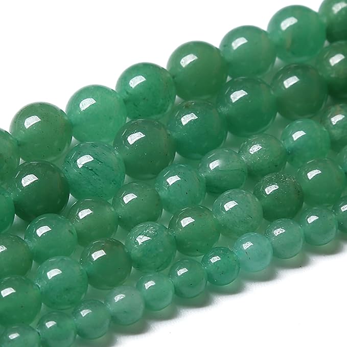 32PCS 12MM Natural Green Aventurine Beads Natural Gemstone Crystal Energy Stone Beads for Jewelry Making DIY Bracelet Necklace 1 Strand 15"