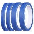 4 Rolls Making Tape, Blue Watercolor Tape for Paper Border, Artist Tapes for Watercolor Paper, Easy to Tear Without Damaging The Papers, Sketching, Oil Painting, 0.39in, 0.59in,