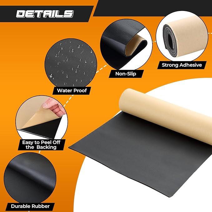 NATGAI Sponge Neoprene with Adhesive Foam Rubber Sheet 1/8” Thick X 12” Wide X 24” Long, Cut to Multiple Dimensions and Lengths - DIY, Gaskets, Cosplay, Costume, Crafts