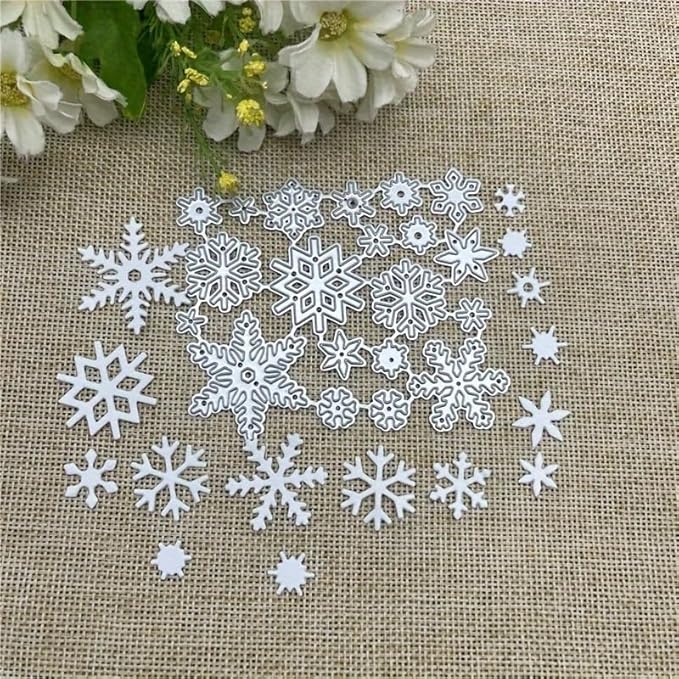 Lapoo Festivals Metal Cutting Die for Scrapbooking - Durable, Cut Stencils for DIY Scrapbook Photo Album Decorative Paper Card, Card Making Supplies, Embossing (Christmas Snowflake 3.5 x 3 in)