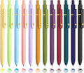12 Pcs Color Pens for Journaling 0.5mm Fine Point Colored Gel Ink Pen, Smooth Writing Colorful Pens for Note Taking, Gift Set for Women & Men (12 Pcs Vintage & Vibrant Gold)