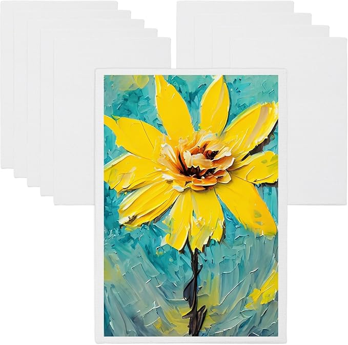 MECCANIXITY Canvas Boards for Painting, 4x6 Cotton Blank Primed Art Canvas Panels Acid-Free for Painting Supplies Oil Acrylic Tempera Watercolor Pouring Paint Artists(White, Pack of 10)