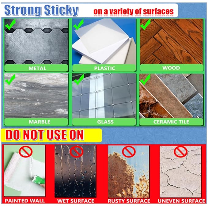 270 Pcs Sticky Tack Poster Stickers, Double Sided Sticky Round Clear Stickers, No Trace Poster Adhesive Putty Removable Waterproof Adhesive Dots for Festival Decoration Sticky Dot (0.31" X 0.51")