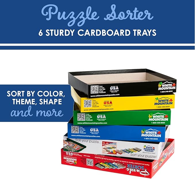 White Mountain Puzzle Sorter and Mystery Puzzle