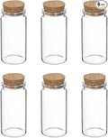 uxcell 6Pcs Mini Glass Bottles with Cork Stoppers, 50ml Small Clear Bottles Glass Empty Jars Vials for DIY Crafts Party Wedding Decor Favors