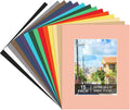 15 Pack 20x16 Picture Mats, Mixed Colors Frame Mattes for 11x14 Pictures Photo Frame Mat Core Bevel Cut Mat Board Show Kit for Photos, Prints, Artworks