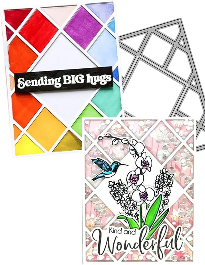 Mvchifay Cutting Dies for Card Making Metal Die-Cuts Scrapbooking Tool Hollow Frame DIY Craft Punch Template Embossing for Paper Album Decor (Style-A)