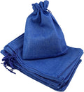 Palmhomee Pack of 25 Burlap Gift Bags with Drawstring Linen Jewelry Pouches Wedding Hessian Jute Bags for Birthday and Treat Pouches Party Wedding Favors Gift (6x8 Inch, Royal Blue)