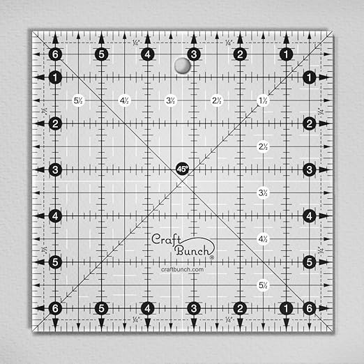 Non-Slip Square Quilt Template Ruler (6.5" x 6.5")