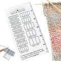 Quick Gauge Ruler, Gauge Ruler for Knitting and Crochet, Scarf Keychain Knitting No Counting Needed, Slide Sewing Rulers and Guides for Fabric Stitch Measuring Crochet Tool(1pc)