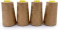 Tortoise 4 Cones of 3000 Yards Each Spool Thread for All Purpose, Serger, Overlock, Quilting, Sewing Machine - 100% Polyester, 40S/2 Macchiato