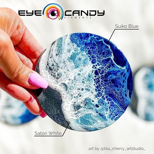 Eye Candy Blue Resin Pigment Paste Suiko Blue (2 oz Paste / 4 oz Jar) | Epoxy, Resin Art Paste | Highly Pigmented