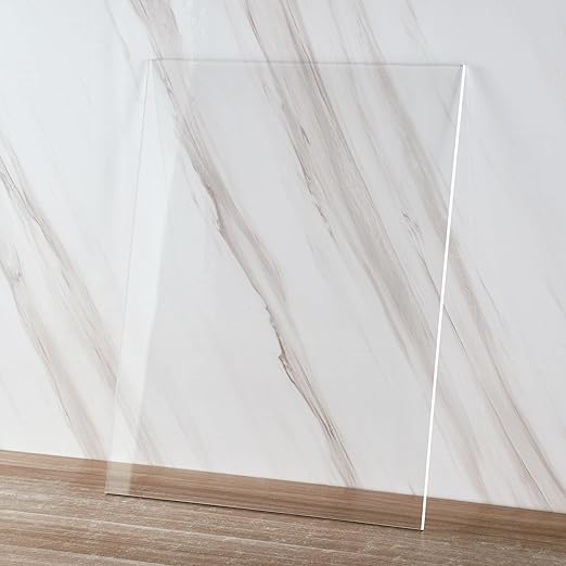Clear Acrylic Sheet 5" x 7" Cast Plexiglass Panel 1/8" Thick (3mm) Transparent Plastic Board for Sign, Craft, Display Projects, Laser Cutting, Engraving, Pack of 2