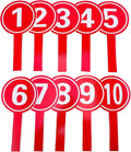 10pcs Handheld Score Paddles Foam Number Scoreboards 1-10 Voting Scoreboards for Sport Competition Classroom Voting and Answers
