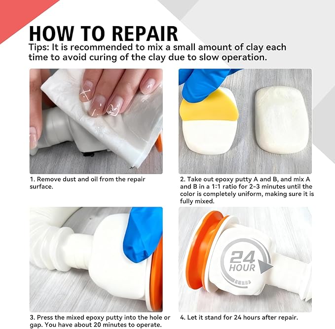 Epoxy Sculpt Clay, Self-Hardening Model Magic Sculpt Epoxy Clay, A&B 2 Part Epoxy Putty, Modeling Compound Sculpting Clays for Sculpting, Modeling, Repairing, Filling, Building, 1 Pound, White
