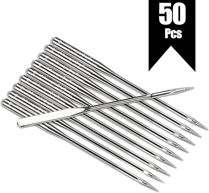 50 PCS Sewing Machine Needles for Brother, Sewing Needles Embroidery Machine Needles for Brother Sewing Machine (75/11-50 Pack)