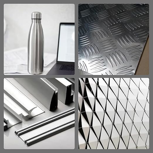 6061 T651 Aluminum Sheet Metal 6" x 12" x 1/16" (0.06") Rectangle Metal Plate Covered with Protective Film, 1.5mm Flat Aluminum Plate for Crafting and Industry