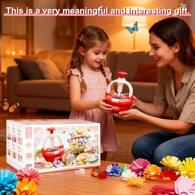 EALRIDV Fabric Flower Bouquets Toys, DIY Flower Press Kit, Creative Floral Craft Set for Kids Ages 4 5 6 7 8+ Years Old, Build Your Own for Birthday Gifts, Arts and Crafts Projects