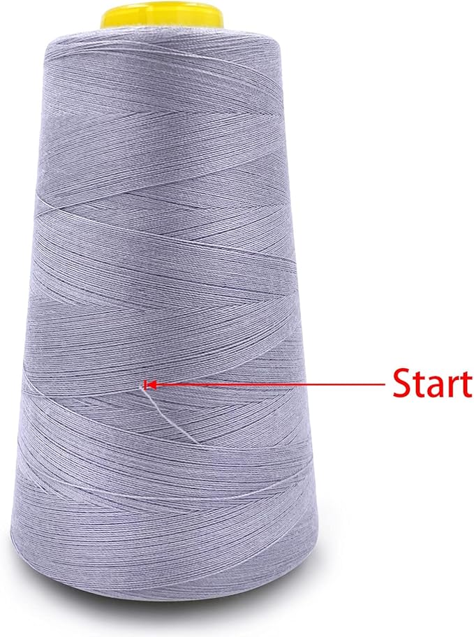 Tortoise 4 Cones of 3000 Yards Each Spool Thread for All Purpose, Serger, Overlock, Quilting, Sewing Machine - 40S/2 Gray 100% Polyester