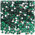 The Crafts Outlet 1,440pc Rhinestones Round 3mm (10ss) Flatback Emerald Green EGR