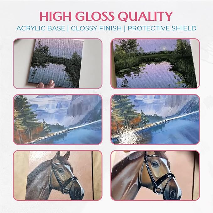 GRANOTONE Acrylic Artist's Varnish | High Gloss Finish | Non-Yellowing | Non-Toxic | Anti-Crazing | for Pro Artists, Hobby Painters & Kids | Made in India | 200 ML (6.76 fl oz)