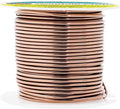 Mandala Crafts 14 Gauge Anodized Aluminum Craft Wire for Jewelry Making - 60 FT Colored Flexible Light Brown Wire - Bendable for Bonsai Armature Crafting Sculpting