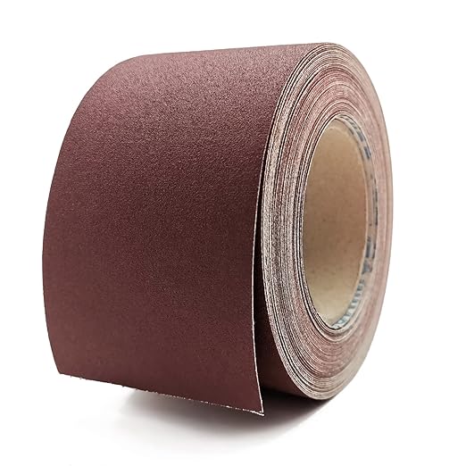 320 Grit Sandpaper Roll, 3 Inch x 49 Feet Emery Cloth Roll Aluminum Oxide Abrasive Paper Roll Continuous Sandpaper for Metalworking, Woodworker, Furniture Repair, Sanding Automotive Plumbing