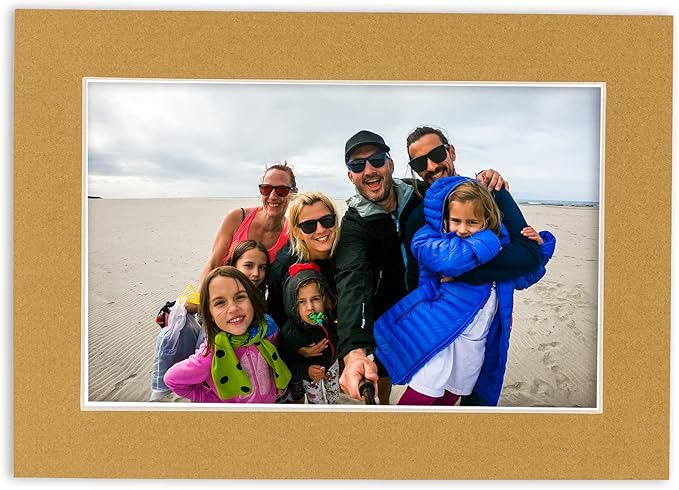6x8 Mat for 8x10 Frame - Precut Mat Board Acid-Free Rattan Beige 6x8 Photo Matte Made to Fit a 8x10 Picture Frame, Premium Matboard for Family Photos, Show Kits, Art, Picture Framing, Pack of 1 Mat